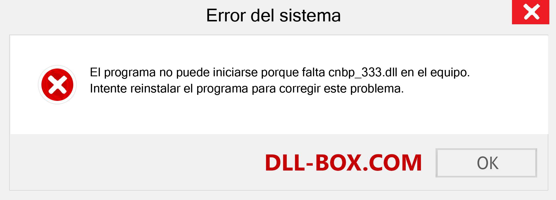 ¿Falta el archivo cnbp_333.dll ?. Descargar para Windows 7, 8, 10 - Corregir cnbp_333 dll Missing Error en Windows, fotos, imágenes